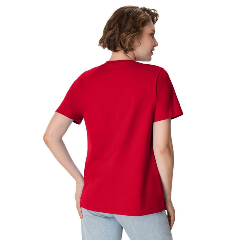 Camiseta Hanes Women’s Perfect‑T de manga corta talla grande rojo intenso