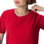 Camiseta Hanes Women’s Perfect‑T de manga corta talla grande rojo intenso