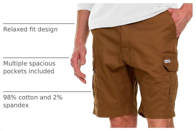 Pantalones Cargo Wrangler Stretch Twill para Hombres de Talla Grande y Alta
