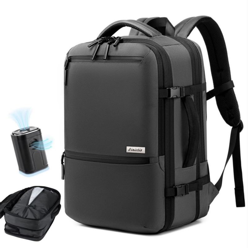 MOCHILA Dinictis 60L Compresión al Vacío Gris Oscuro