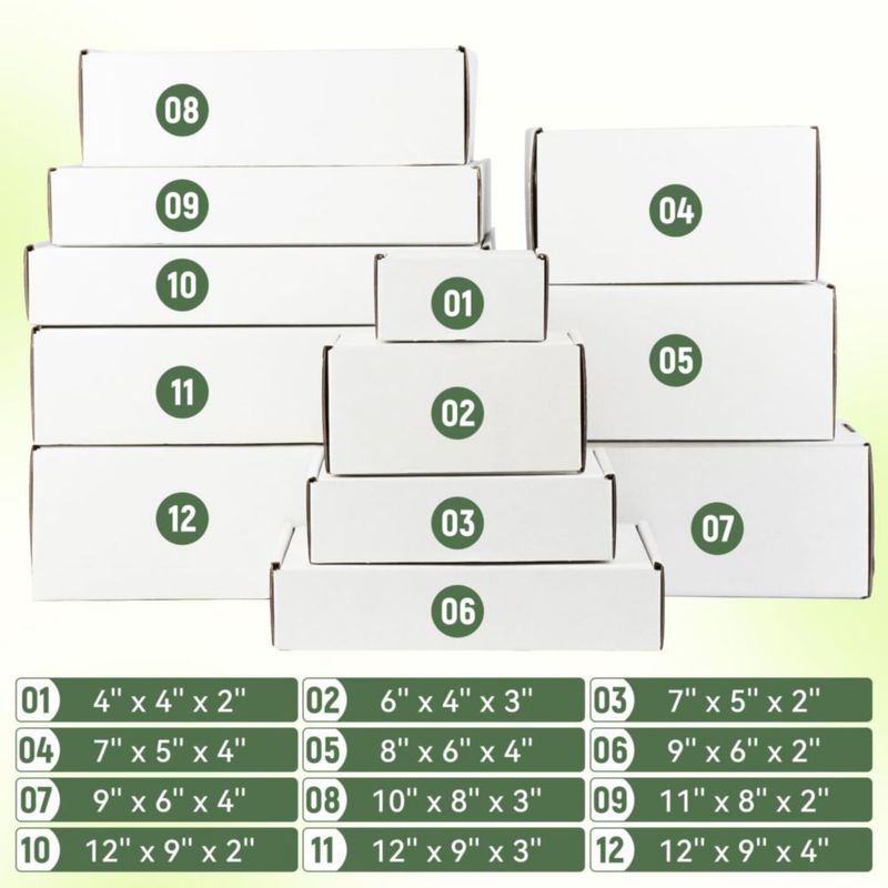 Cajas de envío Nest Gleam 28x20x5 cm paquete de 25 blancas