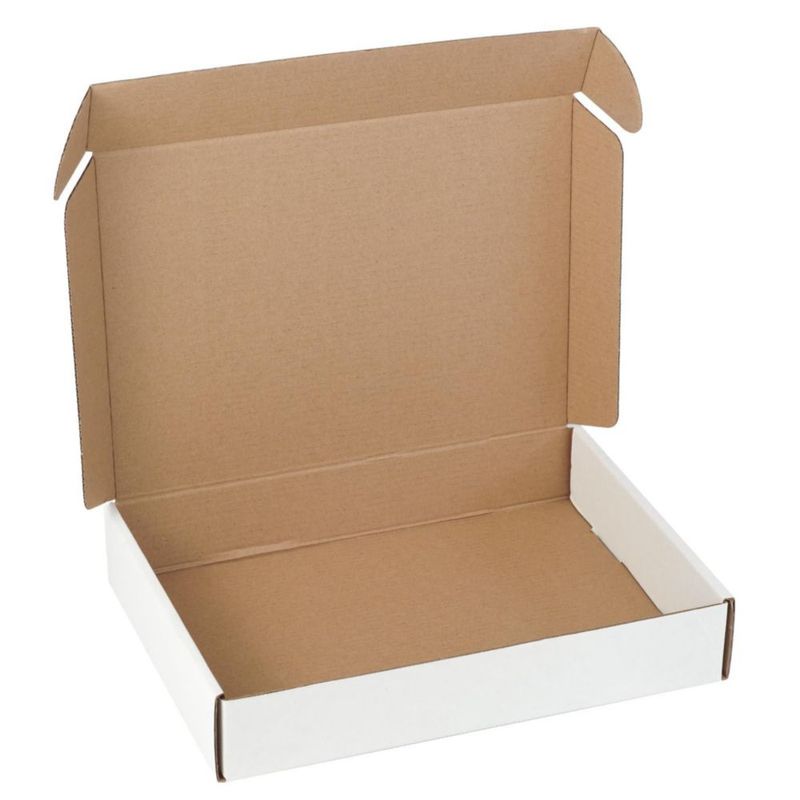 Cajas de envío Nest Gleam 28x20x5 cm paquete de 25 blancas