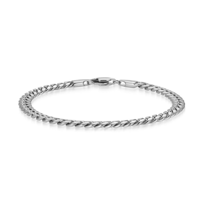 Pulsera JAXXON 20 cm Plata Cadena Cubana 5 mm