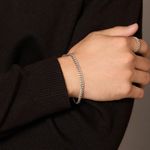 Pulsera JAXXON 20 cm Plata Cadena Cubana 5 mm