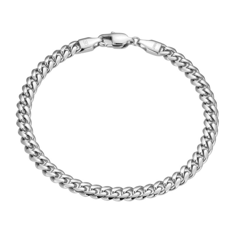 Pulsera JAXXON 20 cm Plata Cadena Cubana 5 mm