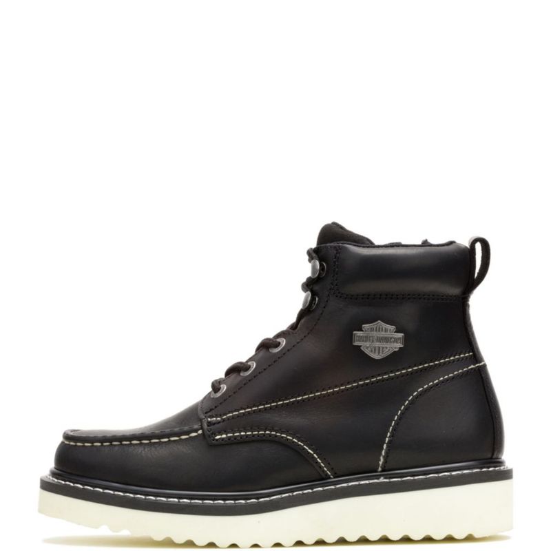 Bota Harley‑Davidson 10.5 Cuero Negro tipo cuña