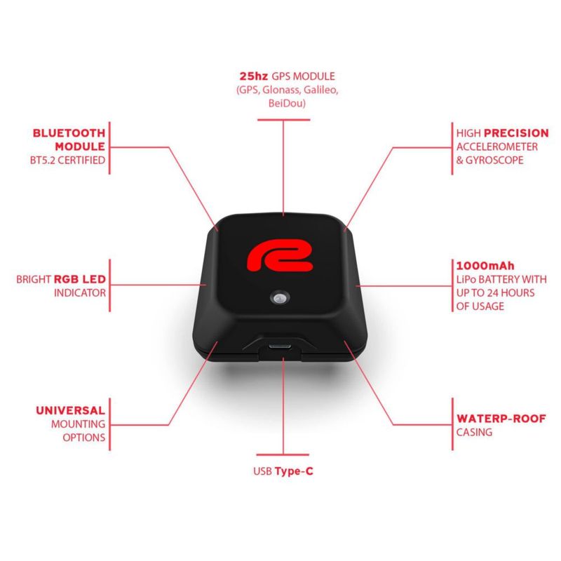 Medidor GPS RACEBOX Mini 25Hz para Vuelta y Arrastre (App)