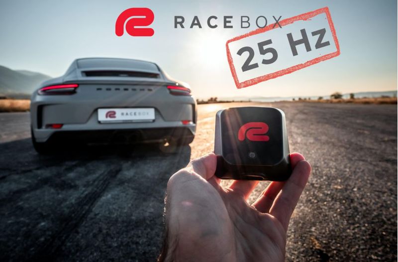 Medidor GPS RACEBOX Mini 25Hz para Vuelta y Arrastre (App)