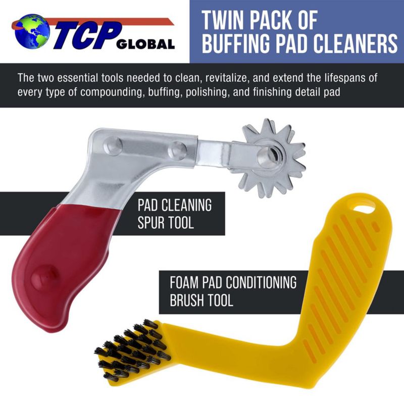 Herramienta de Limpieza y Cepillo para Almohadillas de Pulido TCP Global