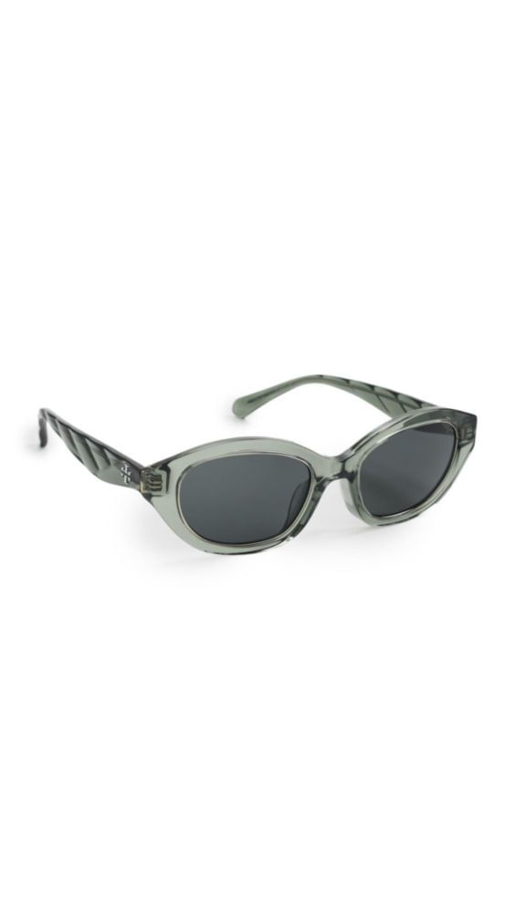 Gafas de sol Tory Burch Kira Sage transparente 5 cm