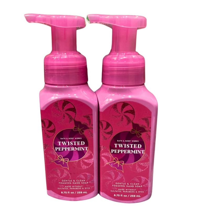 Jabón de manos Bath & Body Works 259 ml Peppermint Twisted – Pack de 2