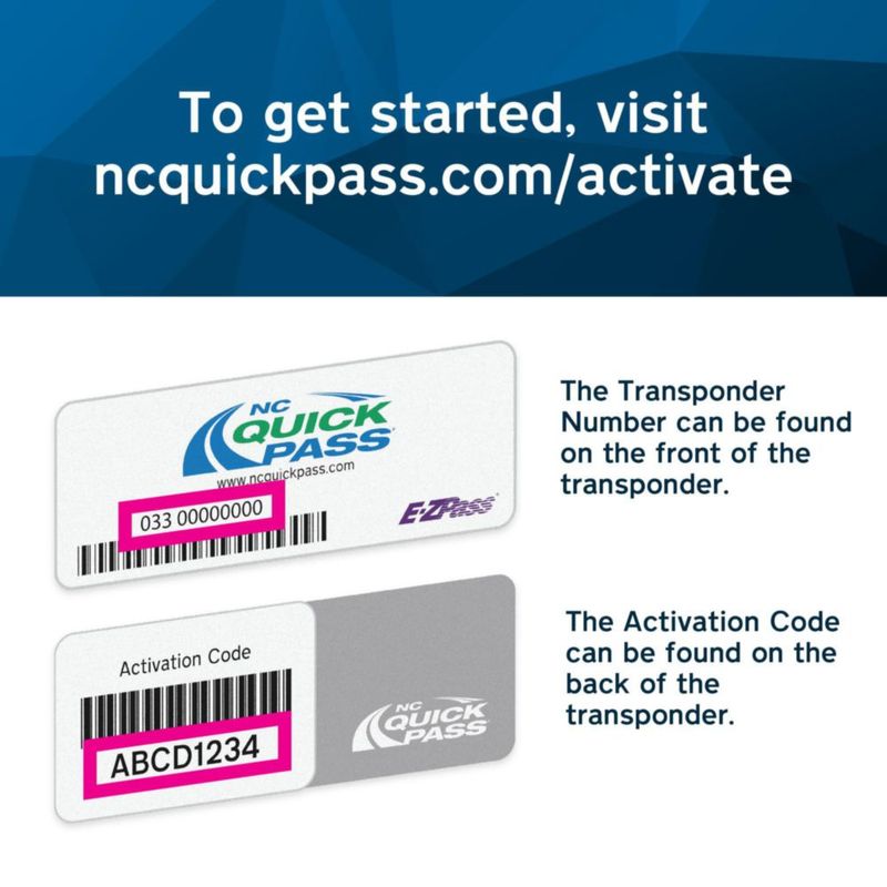 Pegatina TAGAAS NC Quick Pass para 19 estados (2 unidades)