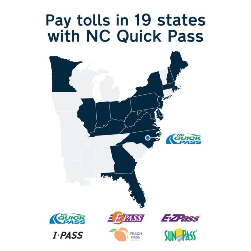 Pegatina TAGAAS NC Quick Pass para 19 estados (2 unidades)
