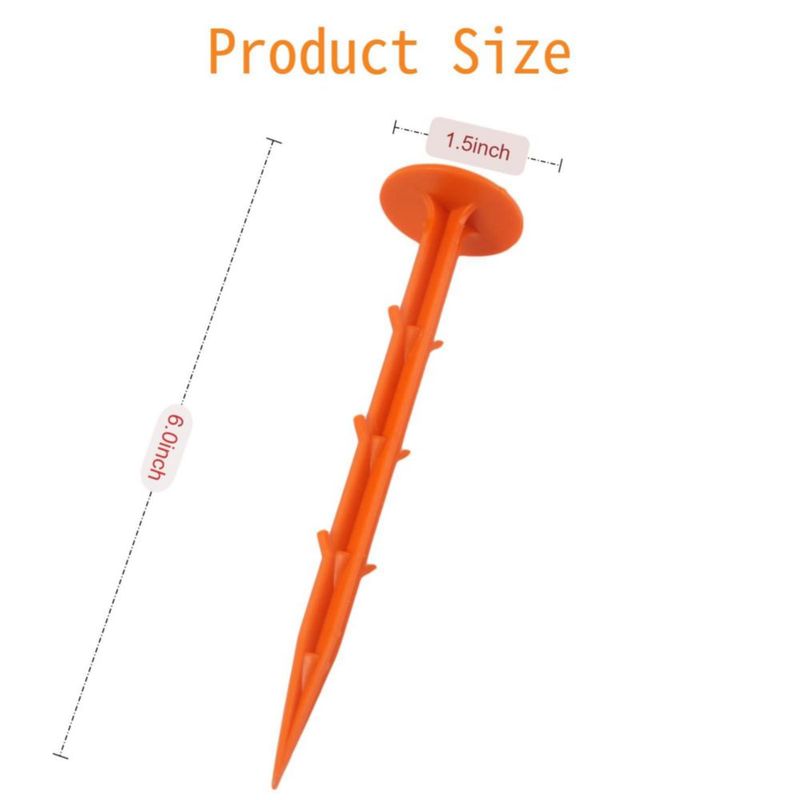 Estacas de encuesta indiedouker 15 cm Naranja (paquete de 40)