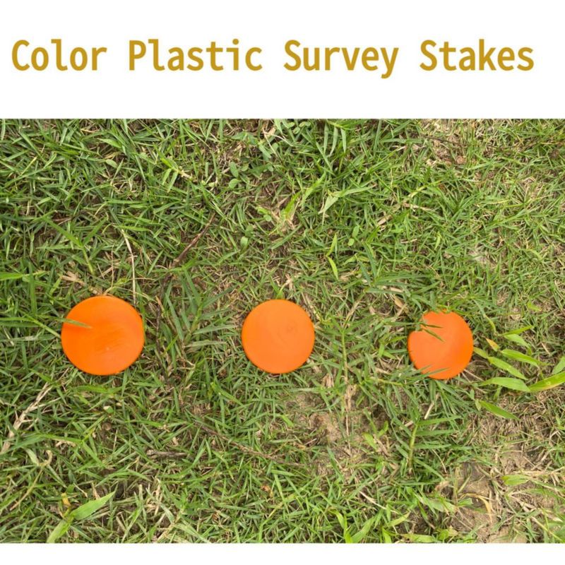 Estacas de encuesta indiedouker 15 cm Naranja (paquete de 40)