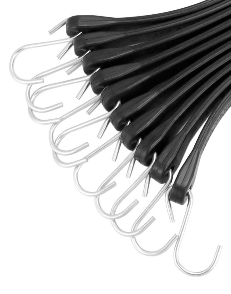 Cuerda elástica QWORK 25 cm paquete de 20 ganchos de goma