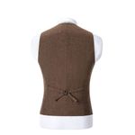 Chaleco SOLOVEDRESS L Marrón Tweed Estilo Vintage