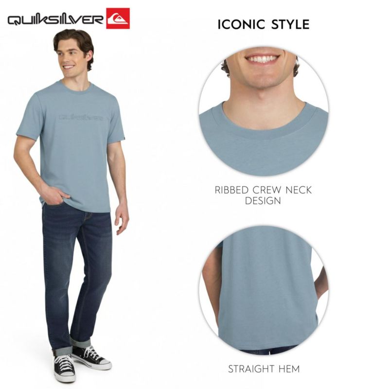 Camiseta Quiksilver talla extra grande azul sombra de algodón