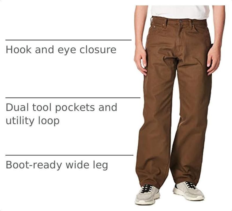 PANTALONES Dickies Corte Relajado 86 cm x 81 cm Madera Lavada