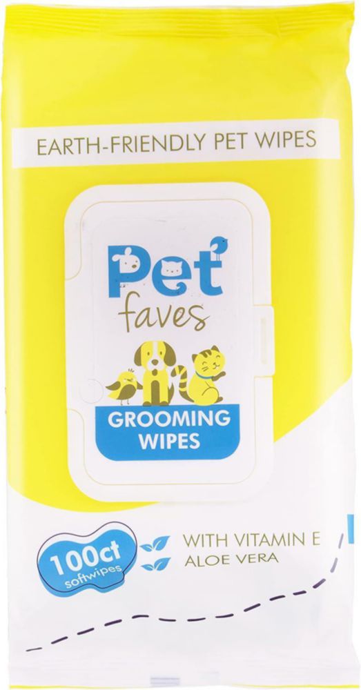 Toallitas para Perro Pet Faves 100 Unidades Hipoalergénicas