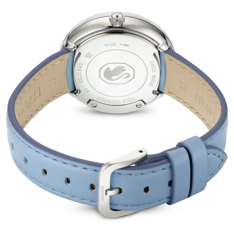 Reloj Swarovski Cristalino 33 mm Cuero Azul
