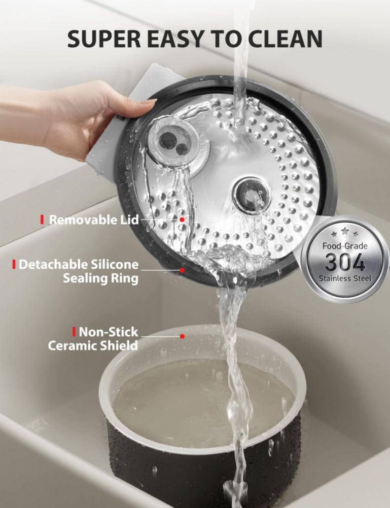 Arrocera TOSHIBA OriginTaste 1.3 L 5.5 tazas sin cocer blanca