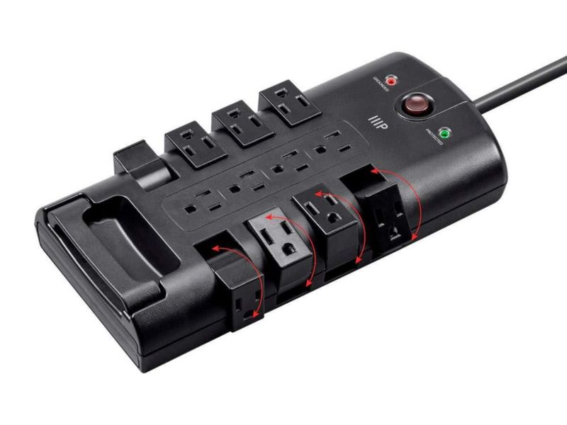 Regleta Monoprice 3 m 12 tomas negra