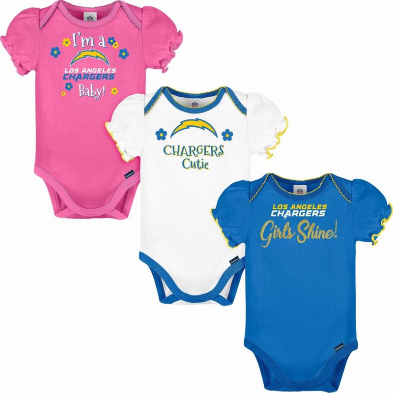 Body Gerber Los Angeles Chargers 18 meses - Pack de 3