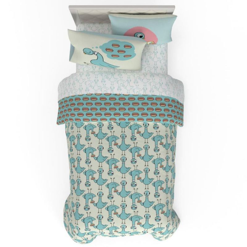 Juego de ropa de cama Franco Twin Hot Dog de microfibra - 5 piezas
