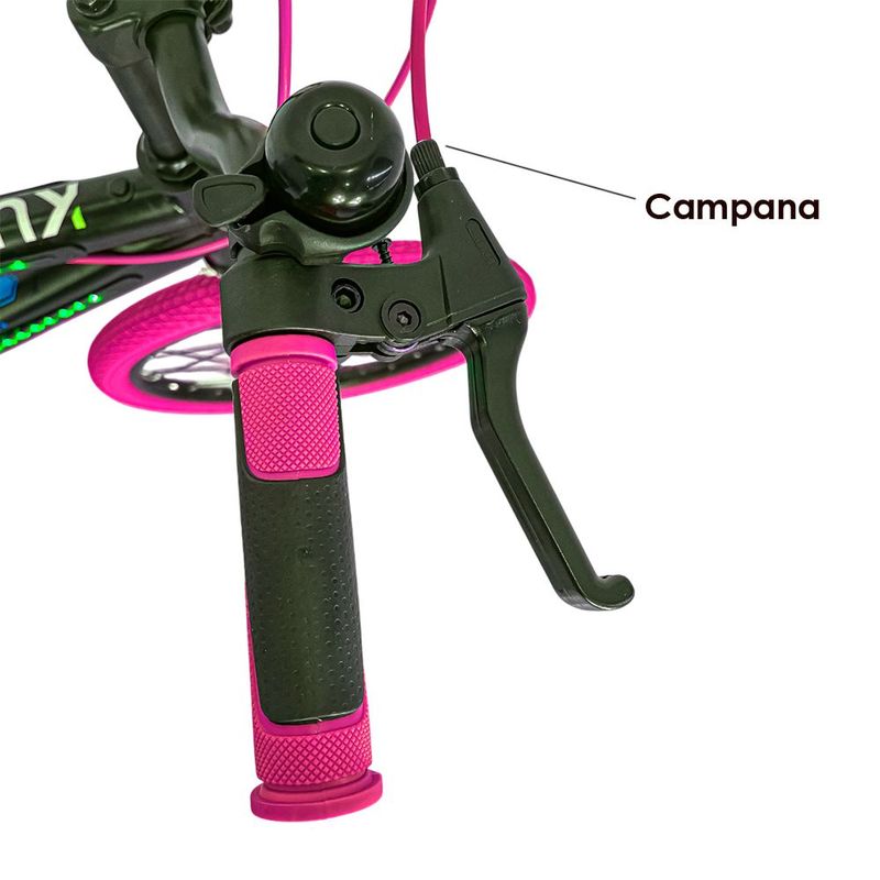 Bicicleta Infantil KUBOR Neon R20 de 1V Rosa