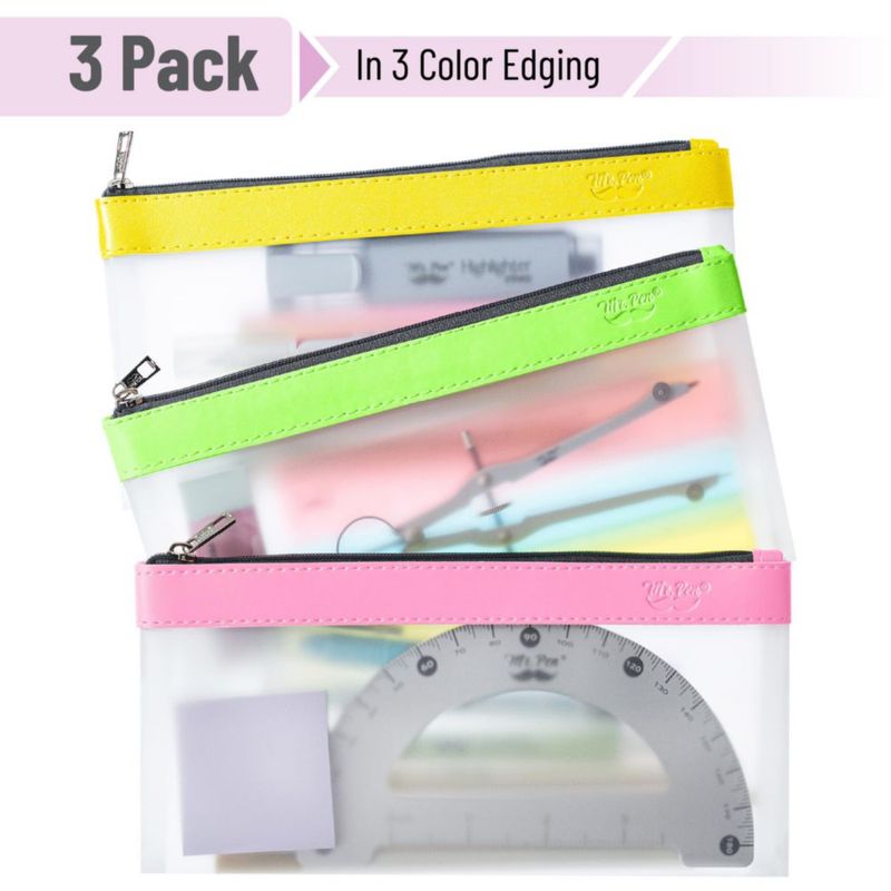 Estuche para lápices Mr. Pen 22 × 11 cm Pack de 3 material TPU