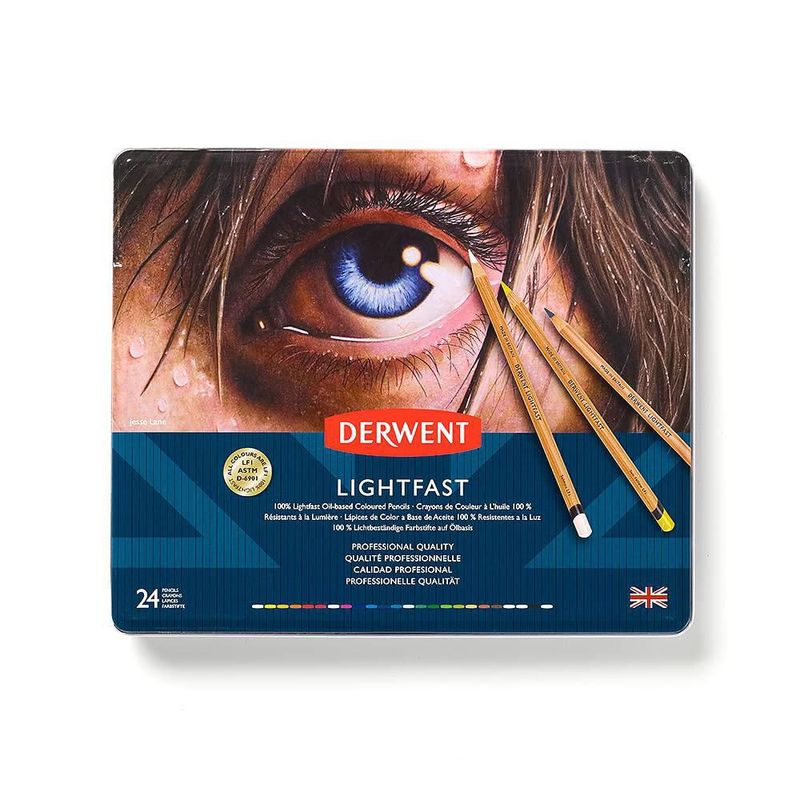 Lápices de colores Derwent Lightfast 24 a base de aceite