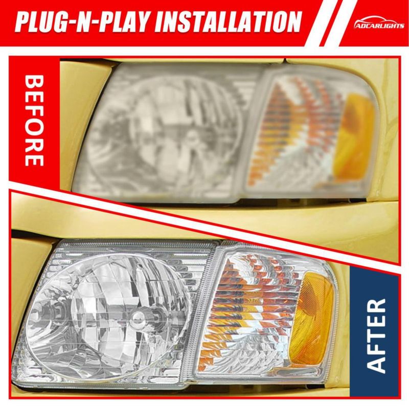 Par de faros ADCARLIGHTS cromo para Ford Explorer Sport