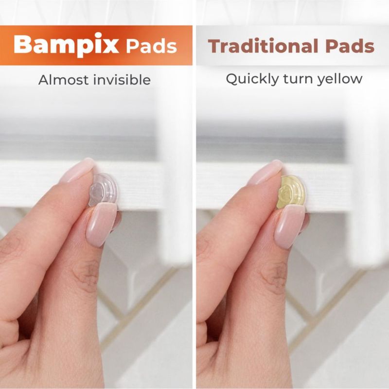 Topes para Gabinetes Bampix 256 unidades 13 cm Transparentes Autoadhesivos