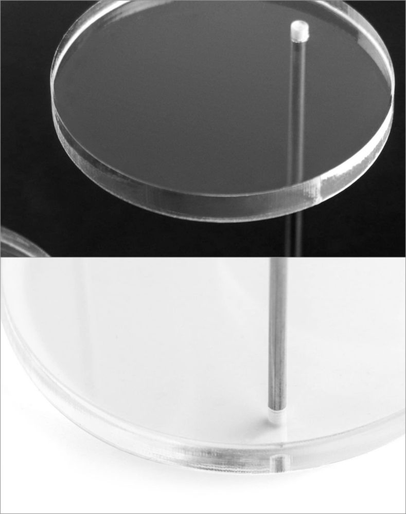 Soporte de exhibición QWORK de 3 niveles transparente paquete de 2 7 cm