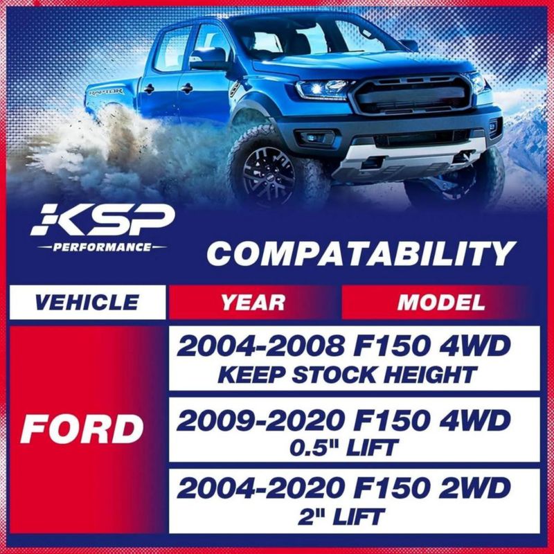 Bloque de Elevación Trasera KSP PERFORMANCE 5 cm F150 2004‑2020