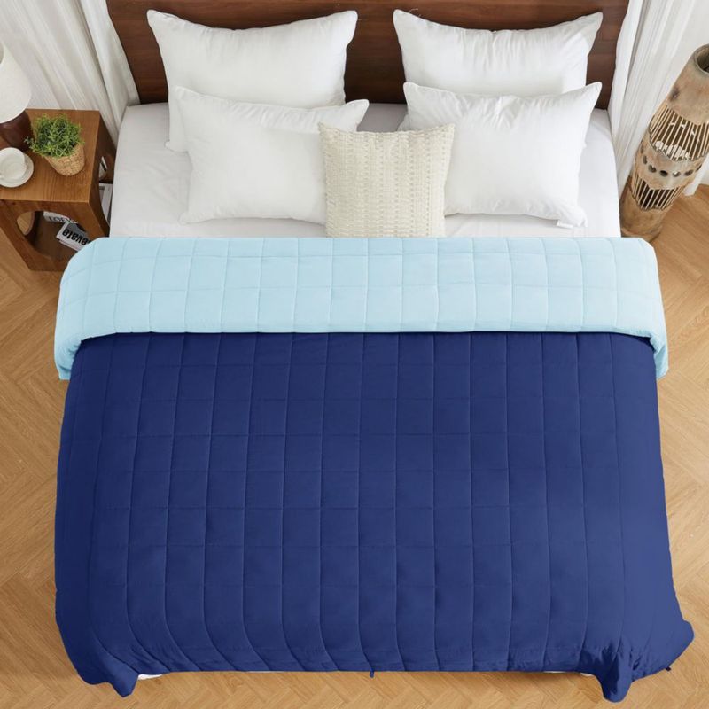 Manta ponderada yescool King 25 lb (11 kg) 221 x 221 cm Azul Marino