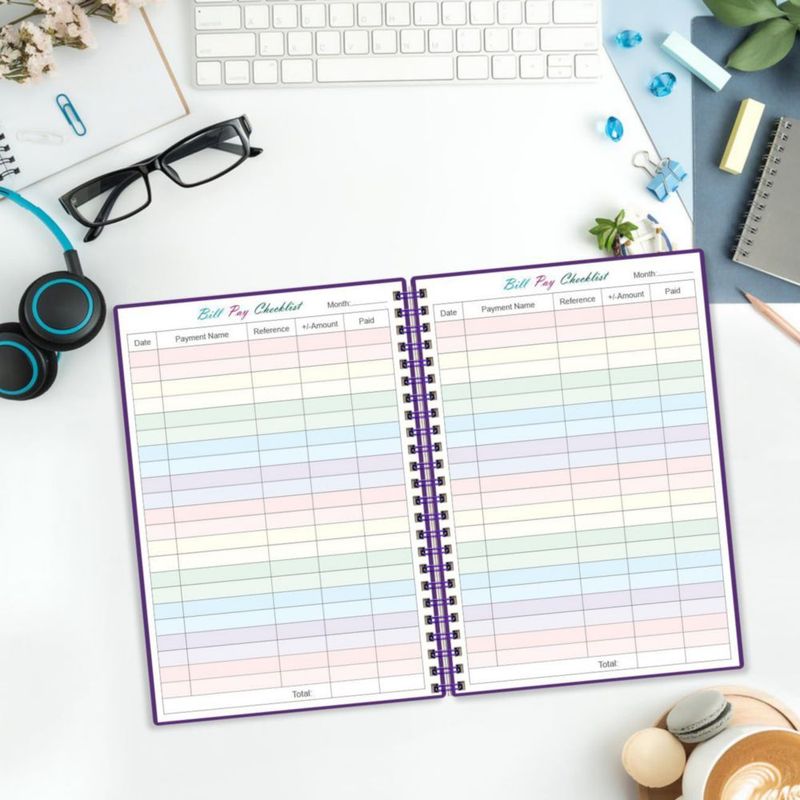 Planificador Yaridar 15 cm x 22 cm Morado – Control de Facturas