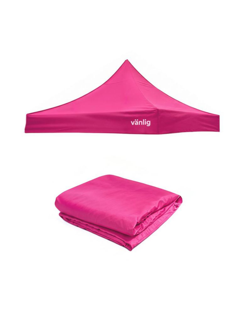 LONA REPUESTO PARA TOLDO 2X2 ROSA DE POLIETILENO DE ALTA DENSIDAD, CUADRUPLE CAPA IMPERMEABLE, PROTECCION UV