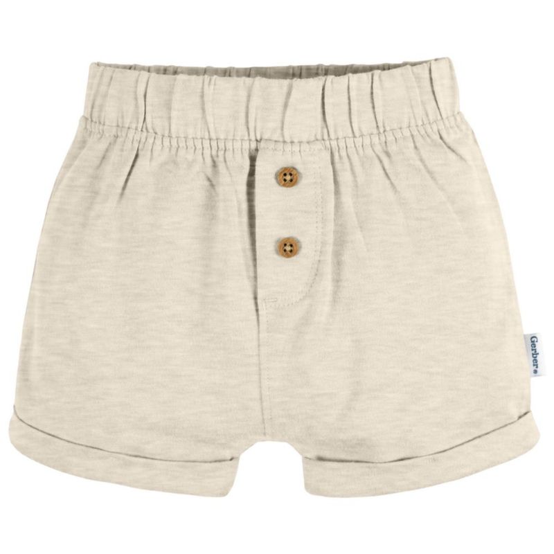 Pantalones cortos Gerber 18 meses – Pack de 3 (azul marino avena y a rayas)