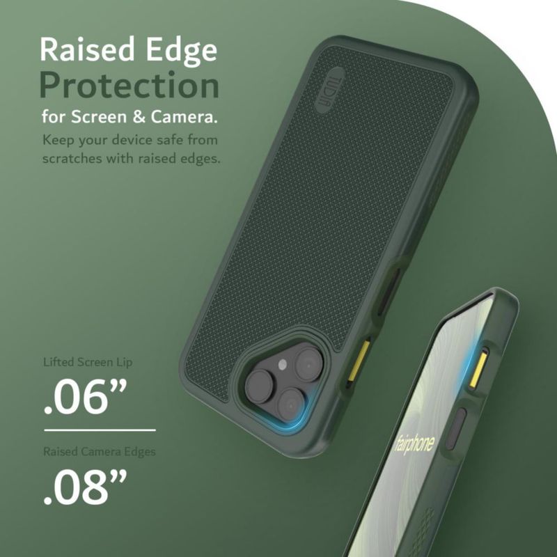 Funda TUDIA MergeGrip para Fairphone 6/6+ Verde Pino