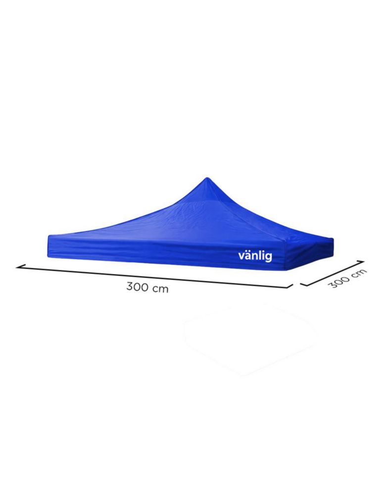 LONA REPUESTO PARA TOLDO 3X3 AZUL DE POLIESTIRENO, IMPERMEABLE, PROTECCION UV