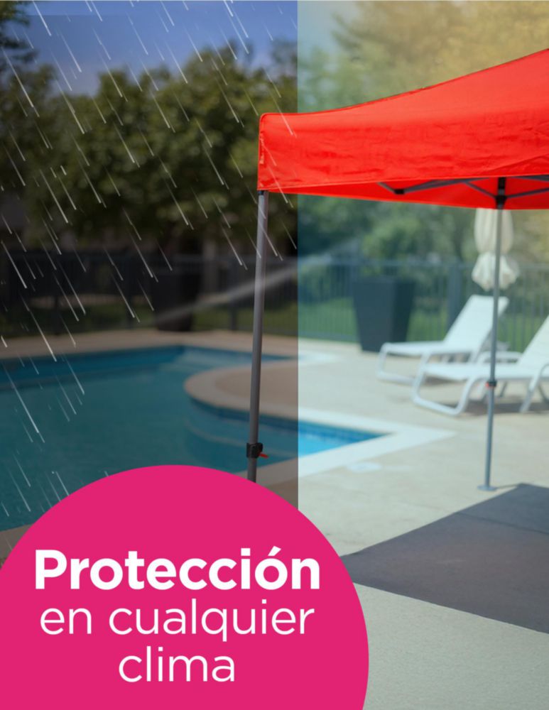 LONA REPUESTO PARA TOLDO 2X2 ROJA DE POLIETILENO DE ALTA DENSIDAD,CUADRUPLE CAPA IMPERMEABLE, PROTECCION UV