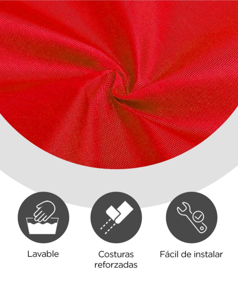 LONA REPUESTO PARA TOLDO 2X2 ROJA DE POLIETILENO DE ALTA DENSIDAD,CUADRUPLE CAPA IMPERMEABLE, PROTECCION UV