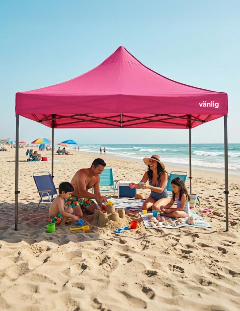 LONA REPUESTO PARA TOLDO 3X3 ROSA DE POLIESTIRENO,IMPERMEABLE, PROTECCION UV
