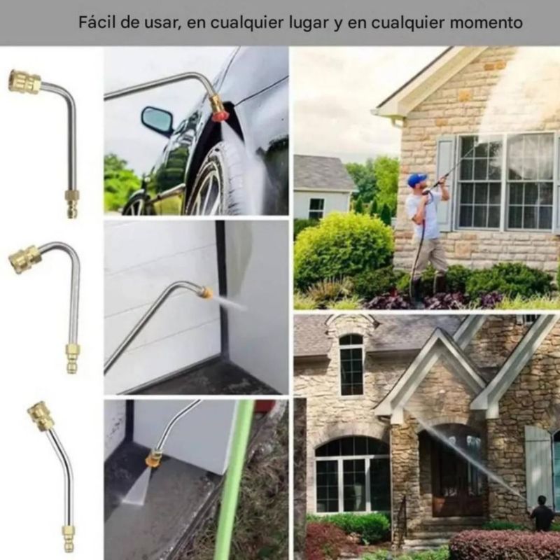 Lanza Extensión Y Boquillas Para Hidrolavadora Negro