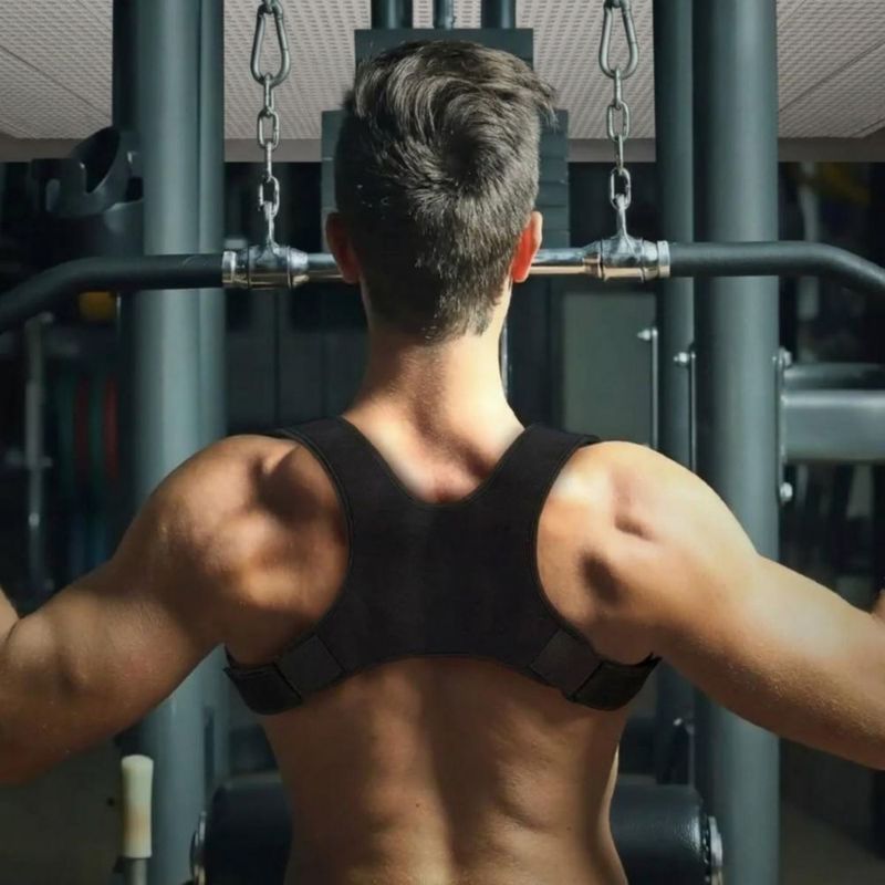 Corrector Postura Espalda Para Hombre Y Mujer Faja Ajustable Negro