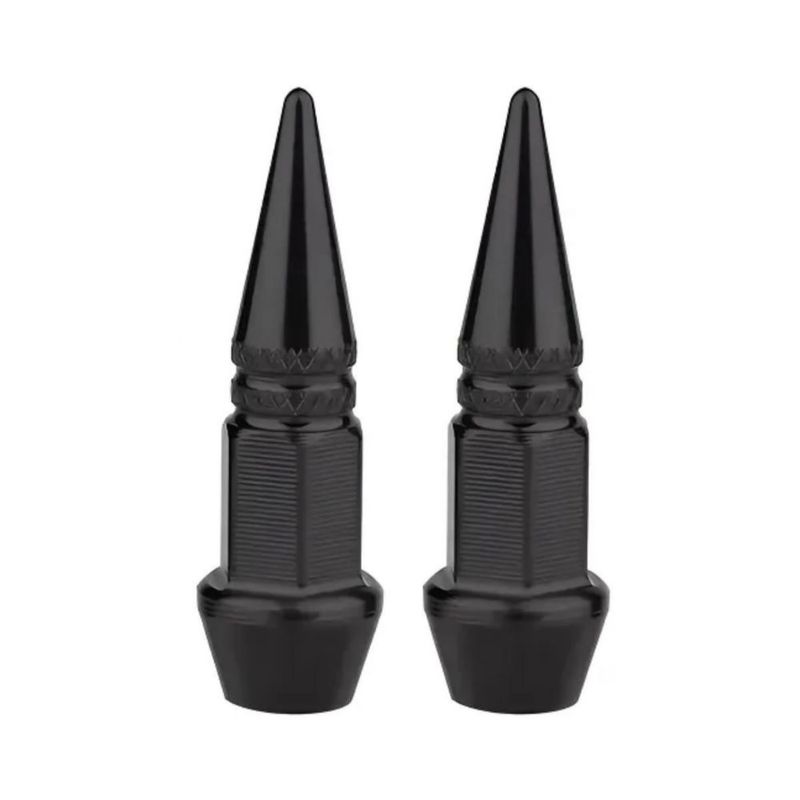 Tapones Para Llantas Aluminio Válvula Para Auto Moto Bici 8pzs Negro-Rojo