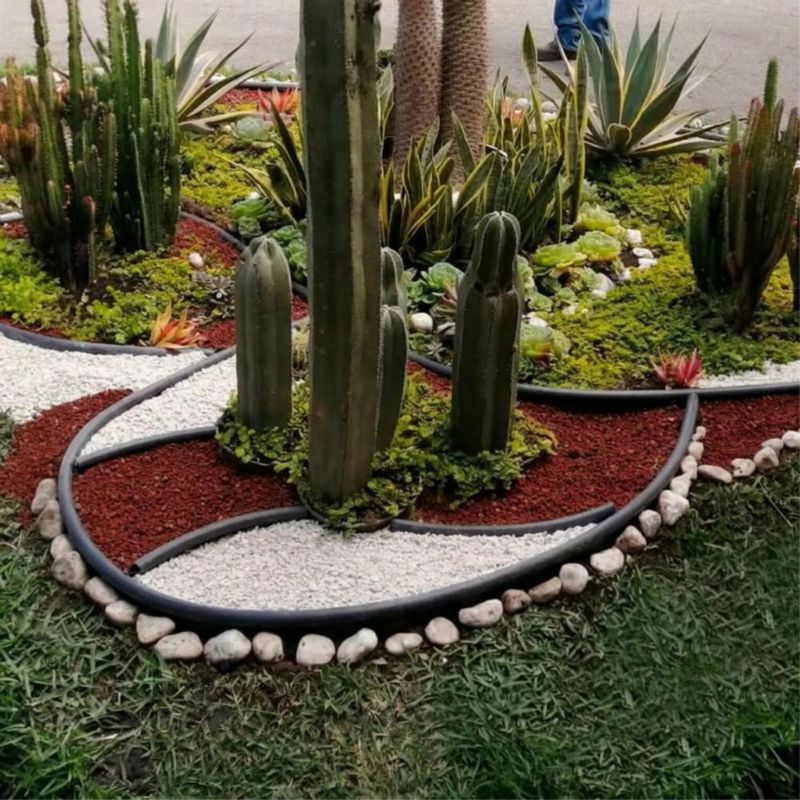 Borde Separador Para Jardín Rollo De 18m Negro