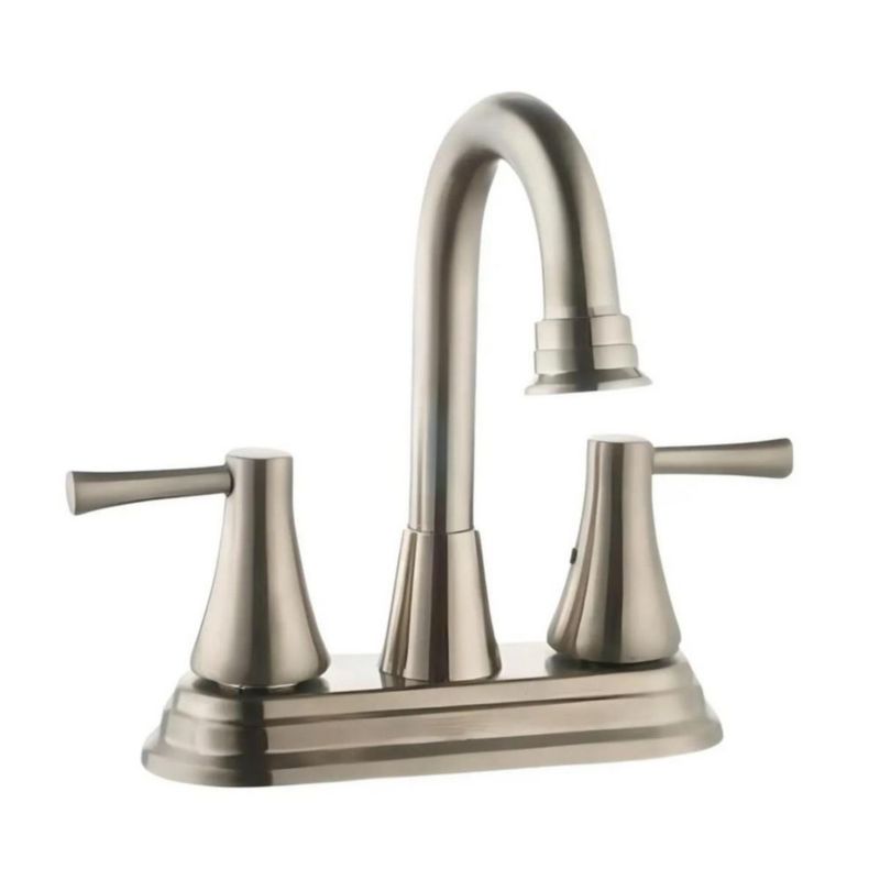 Mezcladora de Baño Lavabo Doble Comando Gris